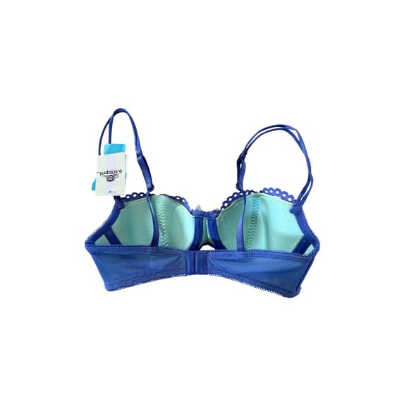 BTemptd Bra Womens 30C Padded Underwire Blue Lace Adjustable - Picture 2 of 3